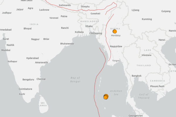 ৯০ মিনিটে বঙ্গোপসাগরের কাছে ৪টি ভূমিকম্প